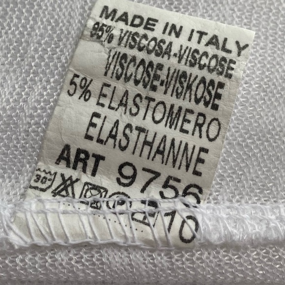 Lightweight Flowy White All Season Knit Sweater Button Split Back Italian Made - Picture 9 of 12